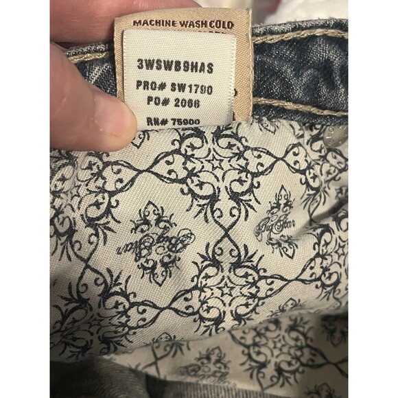 Big Star Sweet Boots Ultra Low Rise Light Wash Distressed Jeans Good VTG - Picture 14 of 14